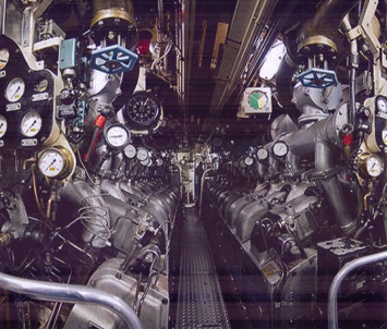 HMS Opportune Engine Room